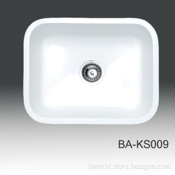 Eco-friendly artificial marble undermount corner kitchen sinks